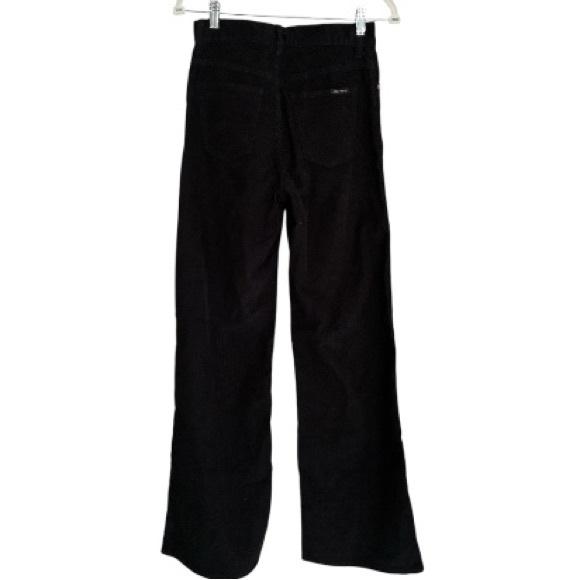 Eve Black Corduroy Wide-Leg Pants Size 26 - Picture 3 of 6